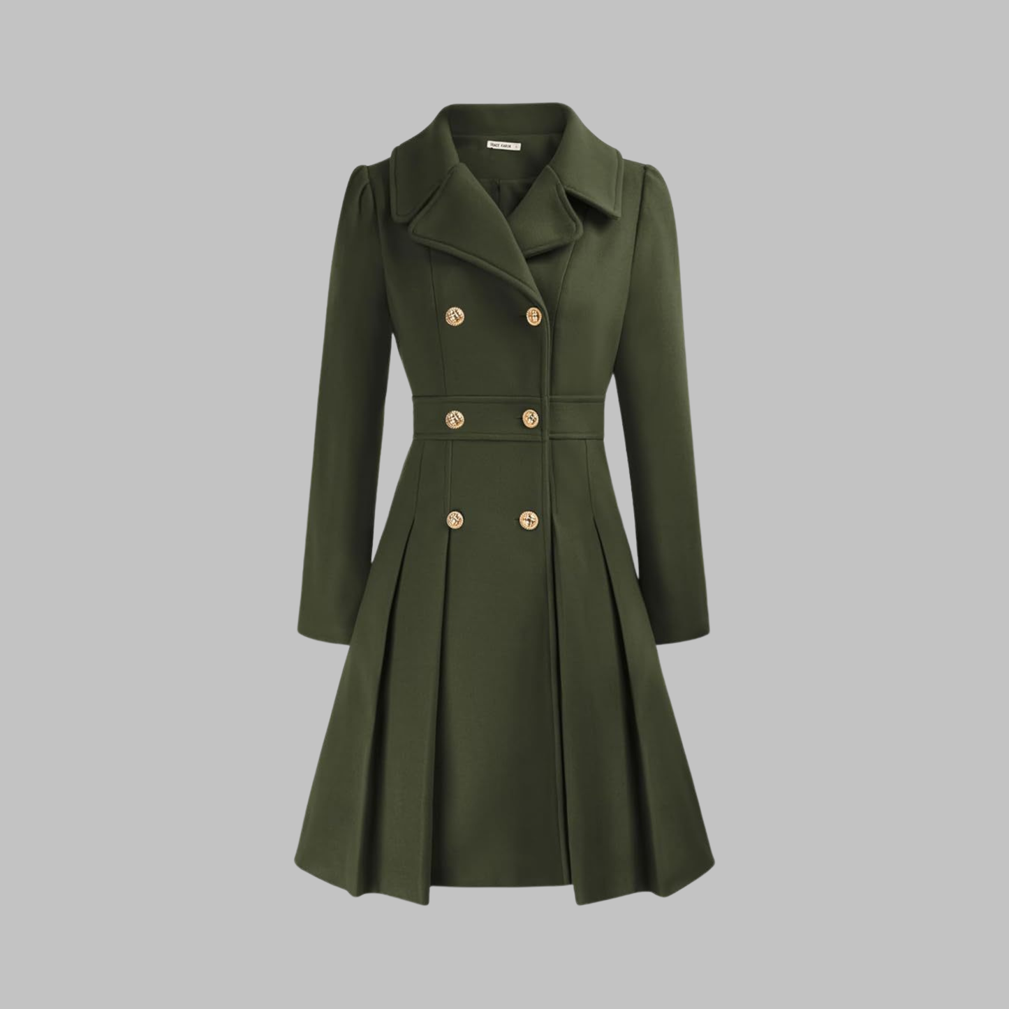 DAMI™ - Classy Double Button Long Sleeve Coat