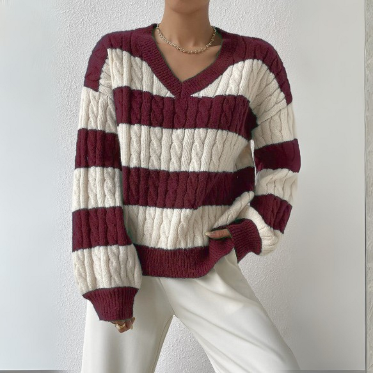 MORTA™ - Comfy V-Neck Long Sleeve Sweater