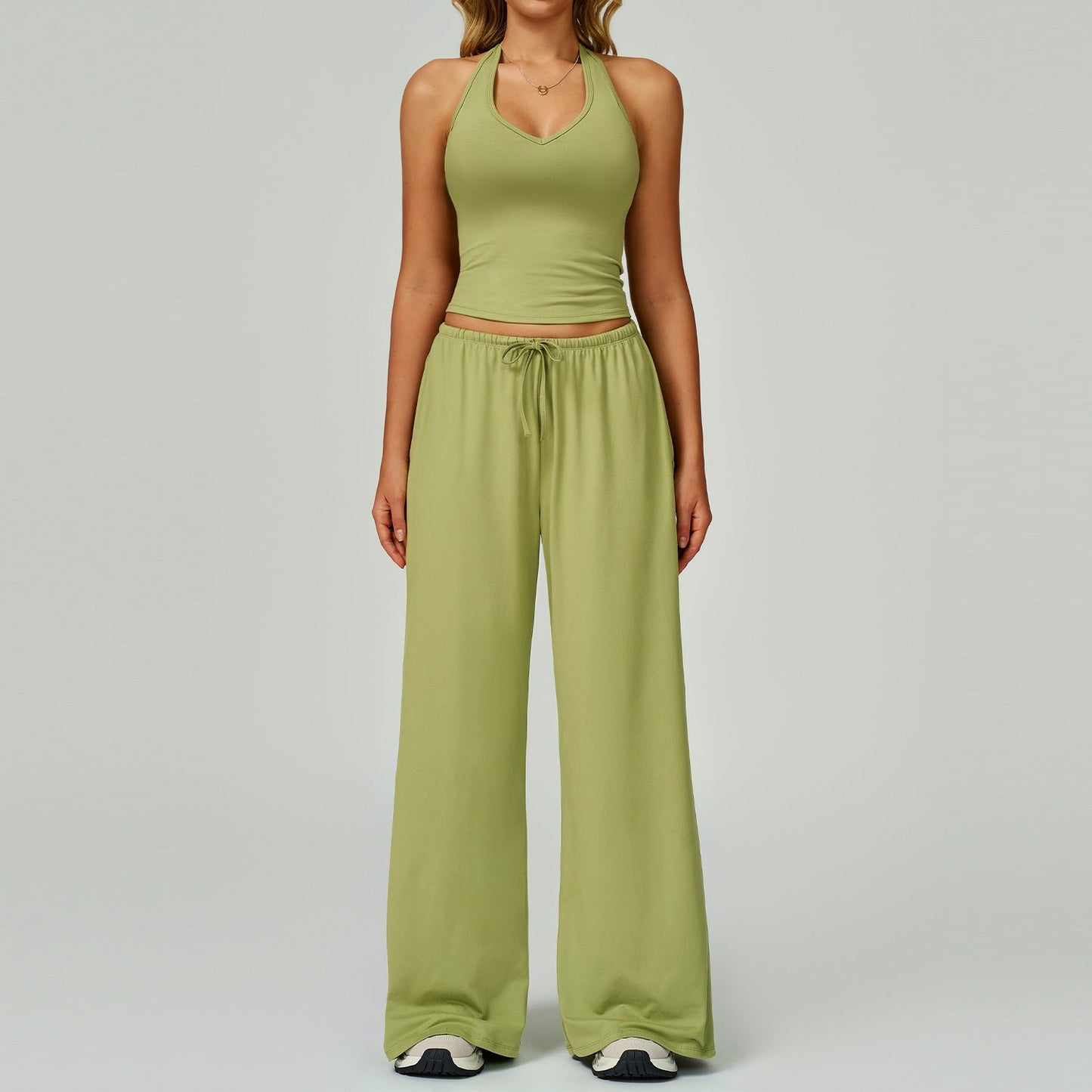 ARAYA™ - Casual Crop Tank Top and Wide Leg Pants Set